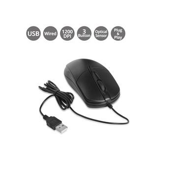 SIIG Mouse JK-US0T11-S1 USB Optical Mouse Bulk Pack
