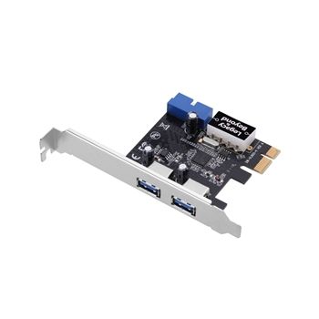 SIIG Controller Card LB-US0214-S1 USB3.0 4-Port (2-Ext plus19-pin header) PCIe Host Card Brown Box