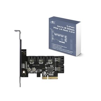 Vantec Controller Card UGT-ST655 5-Port SATA III 6Gbps PCIe X4 Host Card Retail