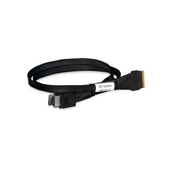 ICY DOCK Cable MB206L-B SlimSAS 8i SFF-8654 to 2xOCuLink 4i SFF-8611 Cable 0.5M Retail