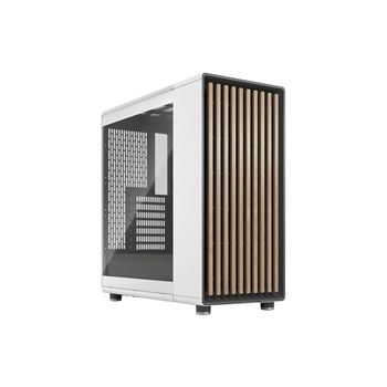 Fractal Design Case FD-C-NOR1C-04 North ATX/mATX/Mid-Tower Light Tinted Tempered Glass Chalk White Retail