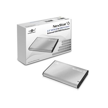 Vantec Removable Device NST-268S3-SV 2.5" SATA3 USB3.2 External Hard Drive Solid State Drive Enclosure Retail