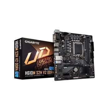 Gigabyte Motherboard H610M S2H V2 DDR4 H610 LGA1700 Max 64GB DDR4 Micro ATX Retail