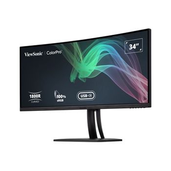 ViewSonic Monitor VP3456A 34" ColorPro Curved 21:9 3440x1440 75Hz Freesync USB-C and RJ45 Retail