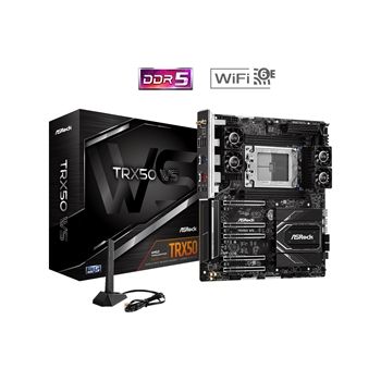ASRocK Motherboard TRX50 WS AMD TRX50 Socket sTR5 Max1TB DDR5 PCIe EATX Retail