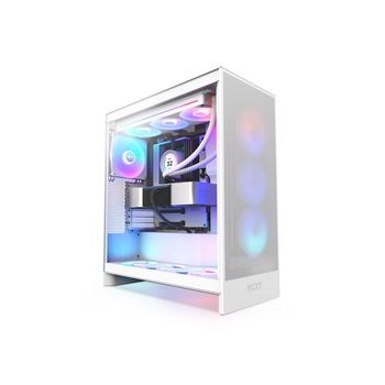NZXT Case CM-H72FW-R1 H7 FLOW RGB (2024) White MidTower Retail