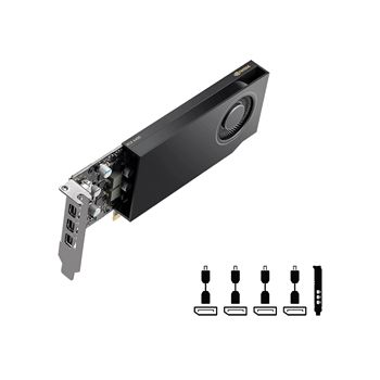 PNY Video Card VCNRTXA400ATX-PB NVIDIA Quadro RTX A400 4GB GDDR6 64-bit Retail