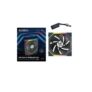 Lian-Li Fan 12RSL1W1B UNI FAN SL 120 Wireless RGB 120mm Fan Reverse Blade Black Retail