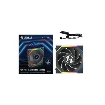 Lian-Li Fan 12RSLLCD1W1B UNI FAN SL 2.4GHz Wireless 1.6" LCD RGB Reverse Blade Retail
