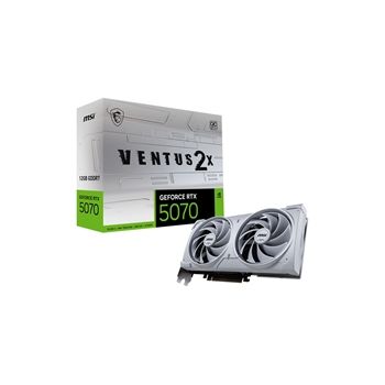 MSI Video Card G5070-12V2CW GeForce RTX 5070 12G VENTUS 2X OC WHITE 12GB GDDR7 192bit PCIE Retail