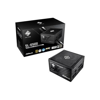 ASRock Power Supply SL-650G 650 Watts ATX 12V 80+GOLD Fully Modular 135mm Fan Retail