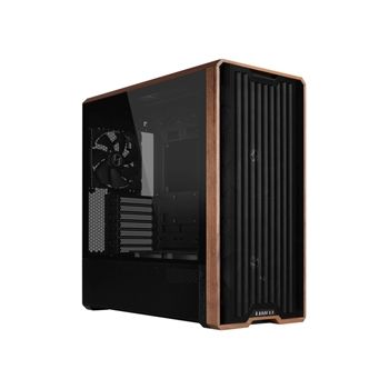 Lian-Li Case LAN217X mid-tower Steel/4mm Temper Glass/Wood Black Retail