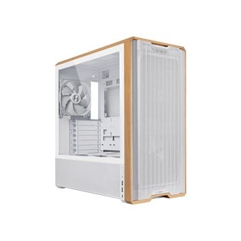 Lian-Li Case LAN217W mid-tower Steel/4mm Temper Glass/Wood White Retail