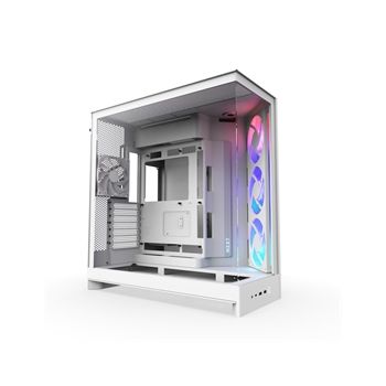NZXT Case CM-H92FW-R1 H9 FLOW RGB Mid Tower Clear Tempered Glass White Retail