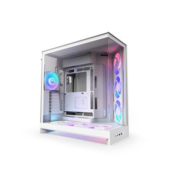 NZXT Case CM-H92FW-P1 H9 FLOW RGB+ Mid Tower Clear Tempered Glass White Retail