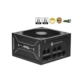 MSI Power Supply MAGA650GLSPCIE5 MAG A650GLS PCIE5 650Watts 80+ Gold Fully-Modular ATX 12V APFC Retail