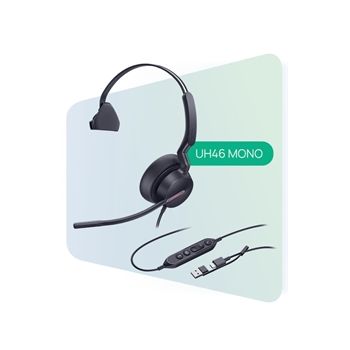 Yealink Headset 1308184 UH46 Mono Teams USB-C/A USB Wired Headset Retail