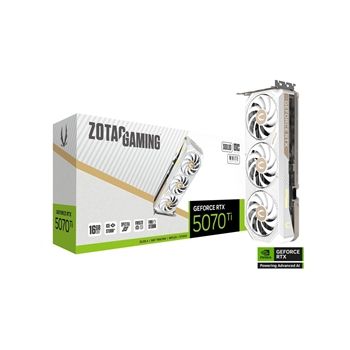 ZOTAC Video Card ZT-B50710Q2-10P GeForce RTX 5070 Ti SOLID CORE OC White 16GB GDDR7 Retail