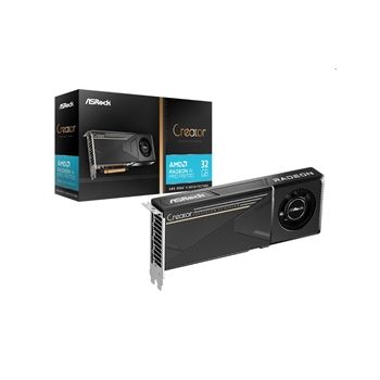 ASRock Video Card R9700 CT 32G Radeon AI PRO R9700 Creator 32GB 32G GDDR6 256B Retail