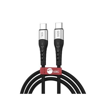 SIIG Cable CB-TC0N11-S1 USB-C to USB-C 60Watts Charging and Sync 6ft Cable Bulk