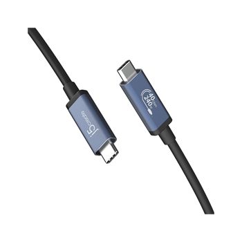 j5create Cable JUC29L08 USB 40Gbps 240W USB Type-C Cable 2.6ft Black/Space Grey Retail
