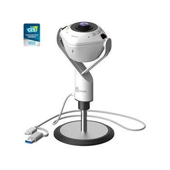 j5create Camera JVU368 360° AI-Powered Webcam with Speakerphone Retail