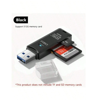 USB 3.0 2-In-1 Card Reader For SD/TF Cards- High