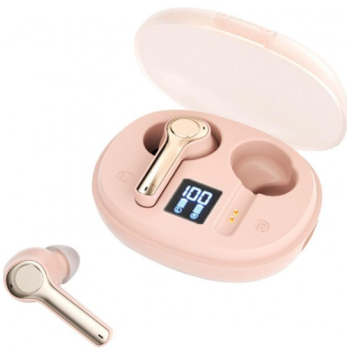 TWS Bluetooth Headphones with Advanced Battery Display TC31 for Universal Cell Phone And Bluetooth Device (Pink)