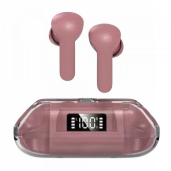 TWS Headphones Ultimate Sound and Advanced Real-Time Battery Display BW04 for Universal Cell Phone And Bluetooth Device (Pink)