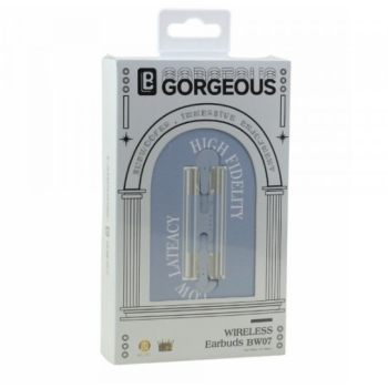 TWS Earbuds Headset: Lipstick Shape, Fashion Colors with Charging Case BW07 for Universal Cell Phone And Bluetooth Device (Blue)