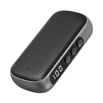 Bluetooth AUX Receiver Dual Connection Wireless Adapter for Universal Cell Phone, Device and More (Black)