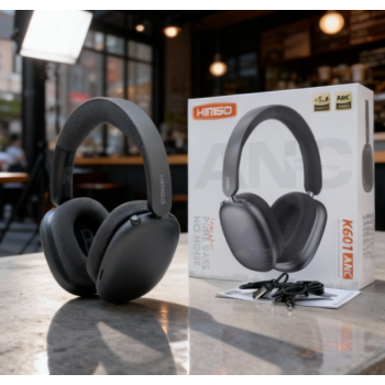 Bluetooth Wireless Surround Sound Headphones with Active Noise Cancellation and Micro SD Card Slot K601ANC (Black)