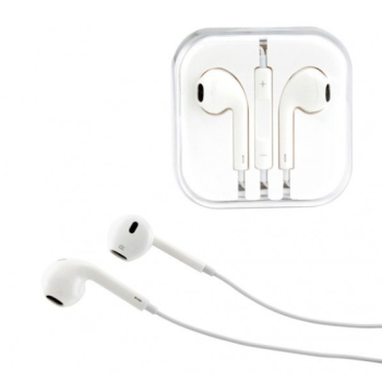 iPhone AUX Style Stereo Earphone Headset with Mic and Volume Control (White)
