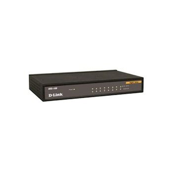 D-Link Switch DGS-108 8-Port Gigabit QoS Switch Metal Chassis Jumbo Frames
