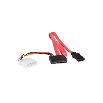StarTech Cable SLSATAF20 20" Slimline SATA Female to SATA w/LP4 PowerCable Retail