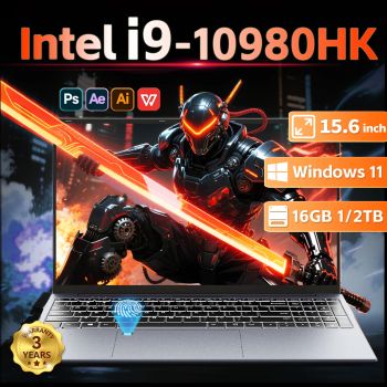 2026 Windows 11 Intel Core i9-10980HK Notebook 15.6 inch Laptop Fingerprint UnIock i9 16GB RAM 1TB 2TB SSD Office Gaming Laptops
