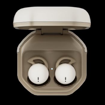 Earphone  Side Sleep Not Pressure Ear Ultra-small Wireless Movement Milk tea color-usb