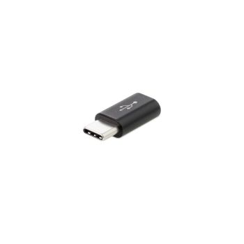 Micro USB to USB C Adapter Black