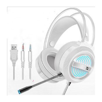 Mechanical Keyboard Wired Mouse Set Usb Interface Rechargeable Blue Retro Punk Version - White lightemitting dualhole