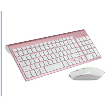 Wireless Keyboard And Mouse For Business Office - Pink