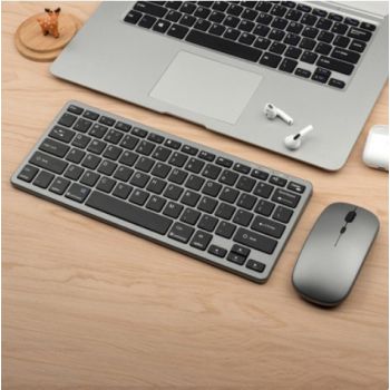 Wireless 2.4G Charging Silent Keyboard Mouse Set - Black-Only keyboard