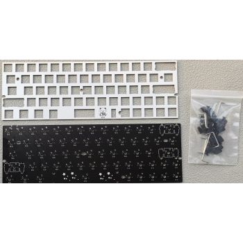 Customized Mechanical Keyboard Kit Left 64 Glass Fiber Positioning Plate RGB Bottom Light - Package one