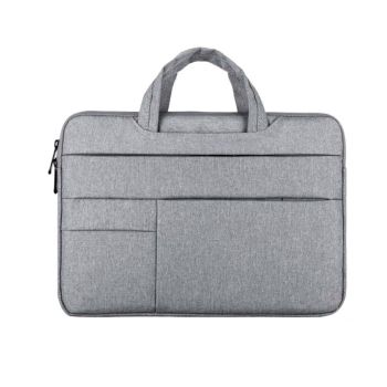 13-15.6 Inch Laptop Bag, Laptop Carrying Case Shoulder Strap Carrying Briefcase, Business Leisure Or School Laptop Bag - 14.1to15.4in-Light Gray