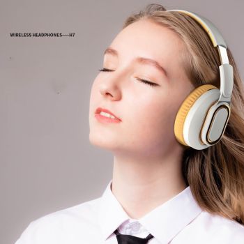 H7 Bluetooth Headset Wireless Card Folding Subwoofer USB-C Gaming Sports Headphones