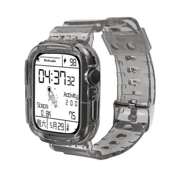 Transparent Case Integrated Sports Wristband - Grey-40mm S
