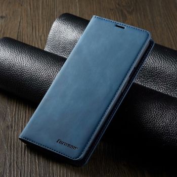 Suitable For  Skin-Sensing Mobile Phone Case Wallet Card Holster Flip Cover Case - Blue-Samsung Note 20Ultra
