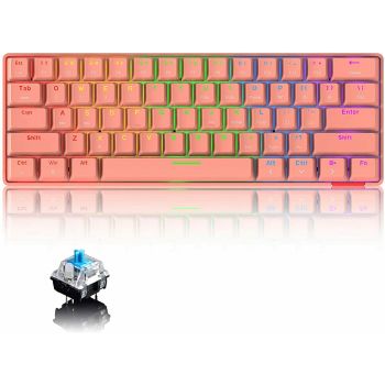 USB Bluetooth Wireless Gaming Keyboard RGB Backlight Mechanical Compact Keypad,The Main Color Of The Product Is Available For Sale.