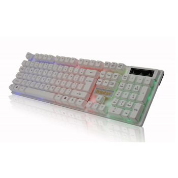 Bolton 8310 floating keyboard mouse set machinery radium vulture feel character colorful glowing accessories wholesale - Single Keyboard White