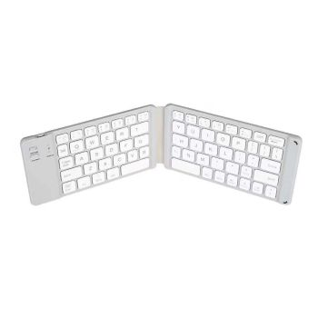 Portable Mini Folding Wireless Ultra-thin Keyboard - White-USB