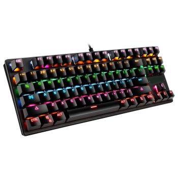 Marquee Colorful 87-key Gaming Mechanical Keyboard - Black